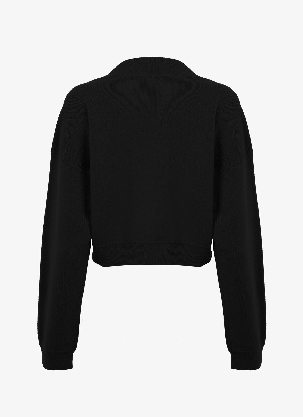 Cropped cashmere sweater ALAÏA BLACK CROPPED CASHMERE SWEATER